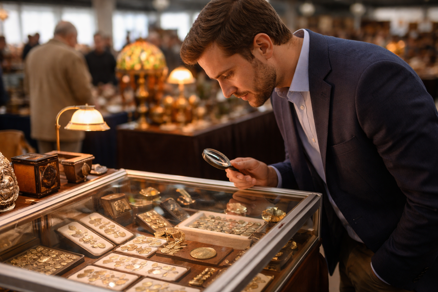 Sourcing rare collectibles at an estate sale